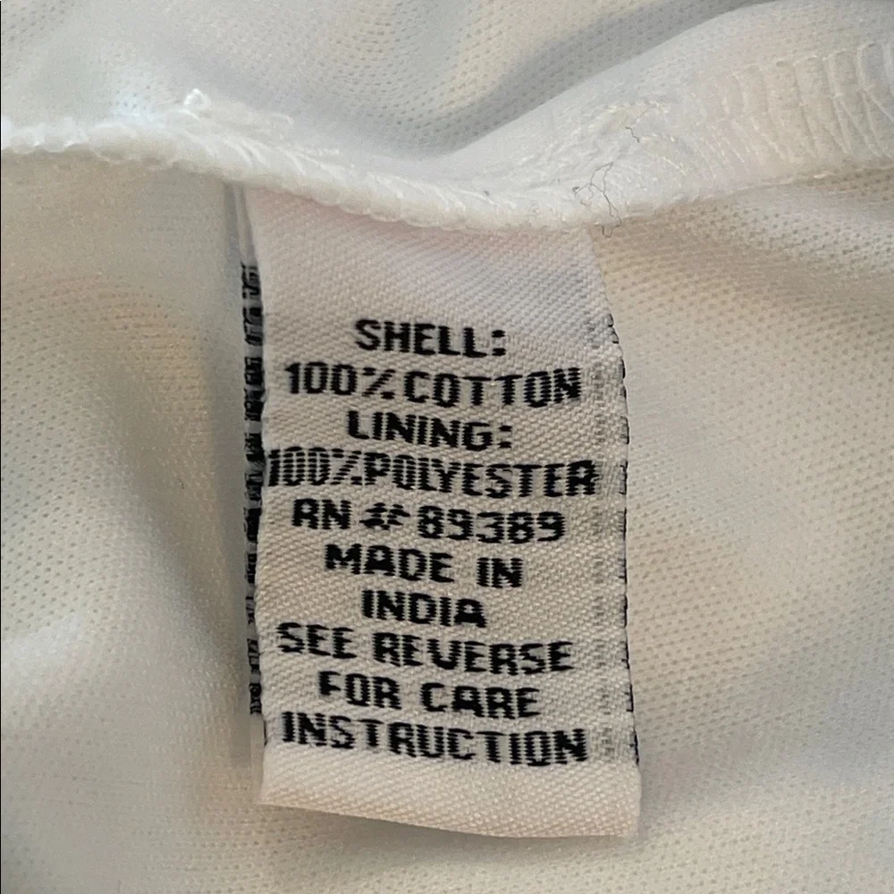 Women’s midi skirt White A-Line Skirt size Large Studio West - Picture 7 of 7
